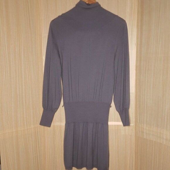 Magashoni Womens Blue Silk Cashmere Sweater Dress - Picture 1 of 7